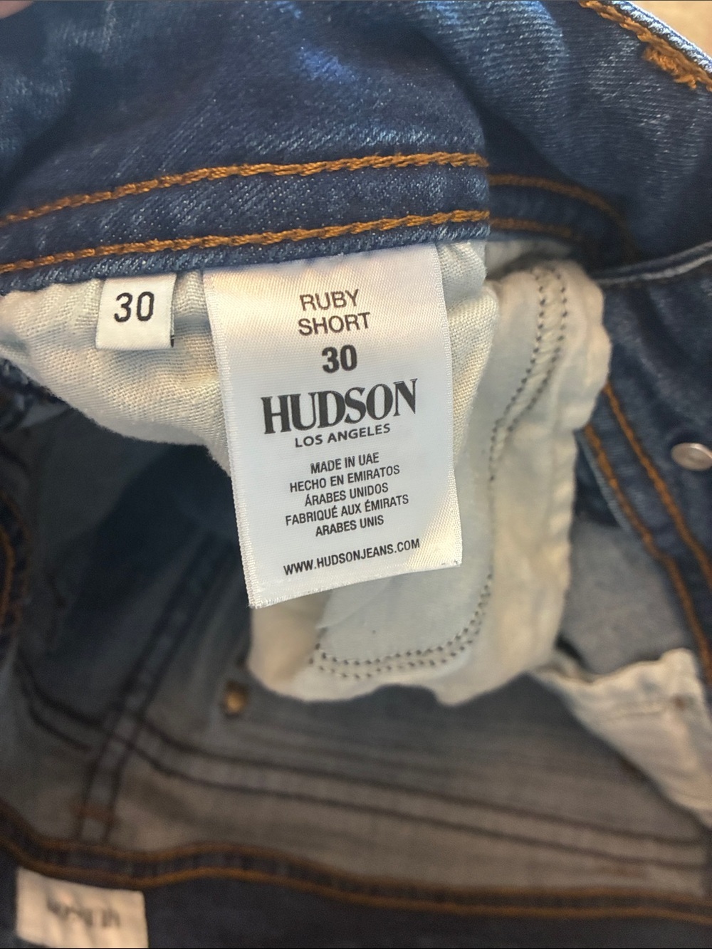 Hudson Jeans Ruby Distressed Cuffed Denim Shorts size 30 - Picture 3 of 7